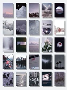 1 套 2 个笔记本：1 个贴纸笔记本（50 张）+ 1 个牛皮纸笔记本（50 张），复古山景设计，文具，学校用品，返校