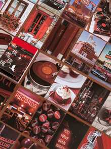 50 cái giấy chất liệu in hoa hồng - Nhiều màu - Xem 2