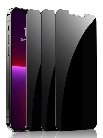 3 قطع من واقي الشاشة الزجاجي المقوى المضاد للتجسس متوافق مع هواتف آيفون 16/16 بلس/16 برو/16 برو ماكس/15/15 برو/15 بلس/15 برو ماكس، هدية لعيد الميلاد، العائلة، الأصدقاء، واقي شاشة الهاتف، ملحقات الهاتف، مقاوم للماء، مضاد للصدمات، مضاد للسقوط، مقاوم للخدش، مضاد للبصمات، تغطية كاملة