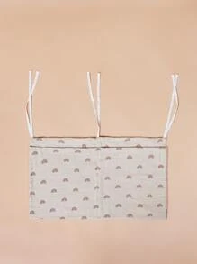 1 pieza Bolsa de almacenamiento colgante con patrón de arcoíris carrito de bebé