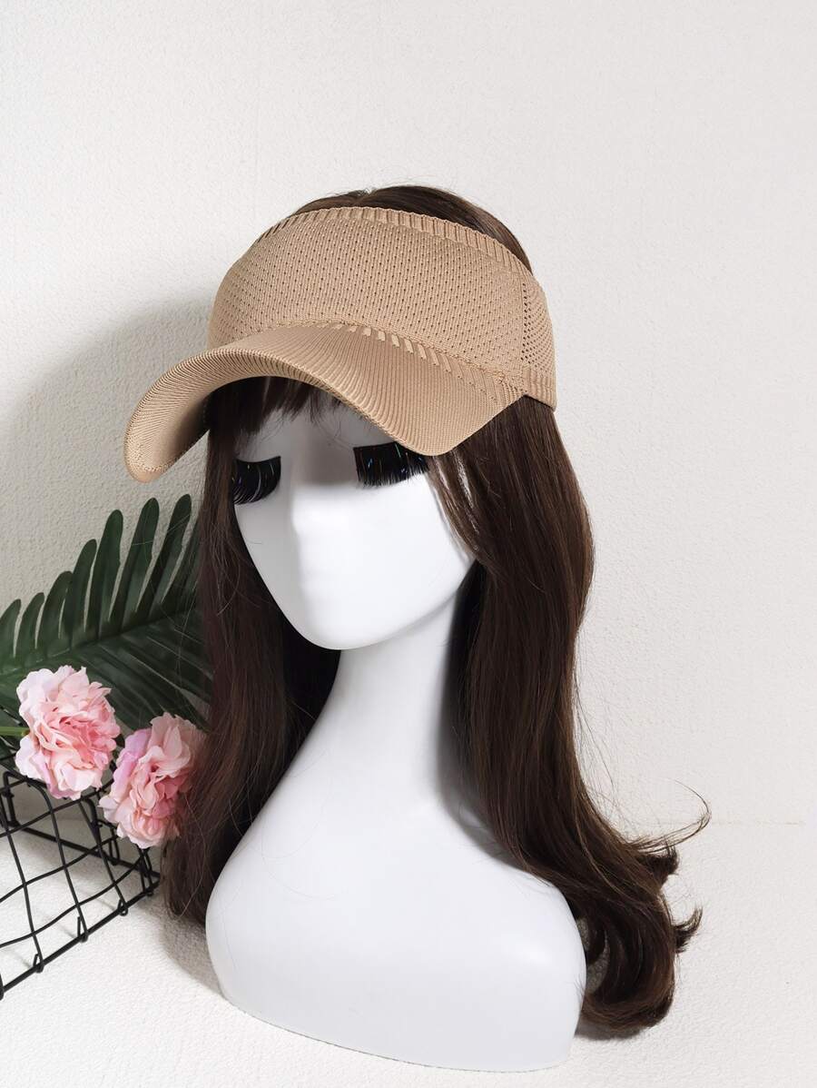 素色遮陽帽 - 卡其色 - 查看 1