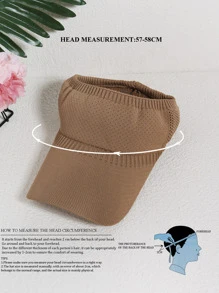 素色遮陽帽 - 卡其色 - 查看 3