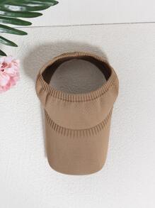 素色遮陽帽 - 卡其色 - 查看 4