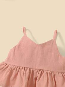 Baby Girl 3pcs Ruffle Hem Cami Top - Multicolor - View 4