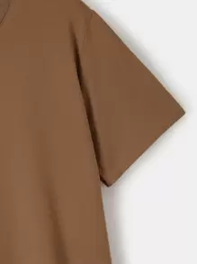 Manfinity Dauomo Men Solid Round Neck Tee