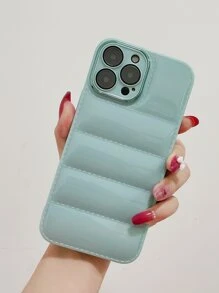 Solid Puffer Phone Case - Green - View 3