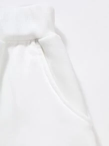 Manfinity Hypemode Quần thể thao Nam Dây kéo Túi Lá thư Nhiệt đới - trắng - Xem 3