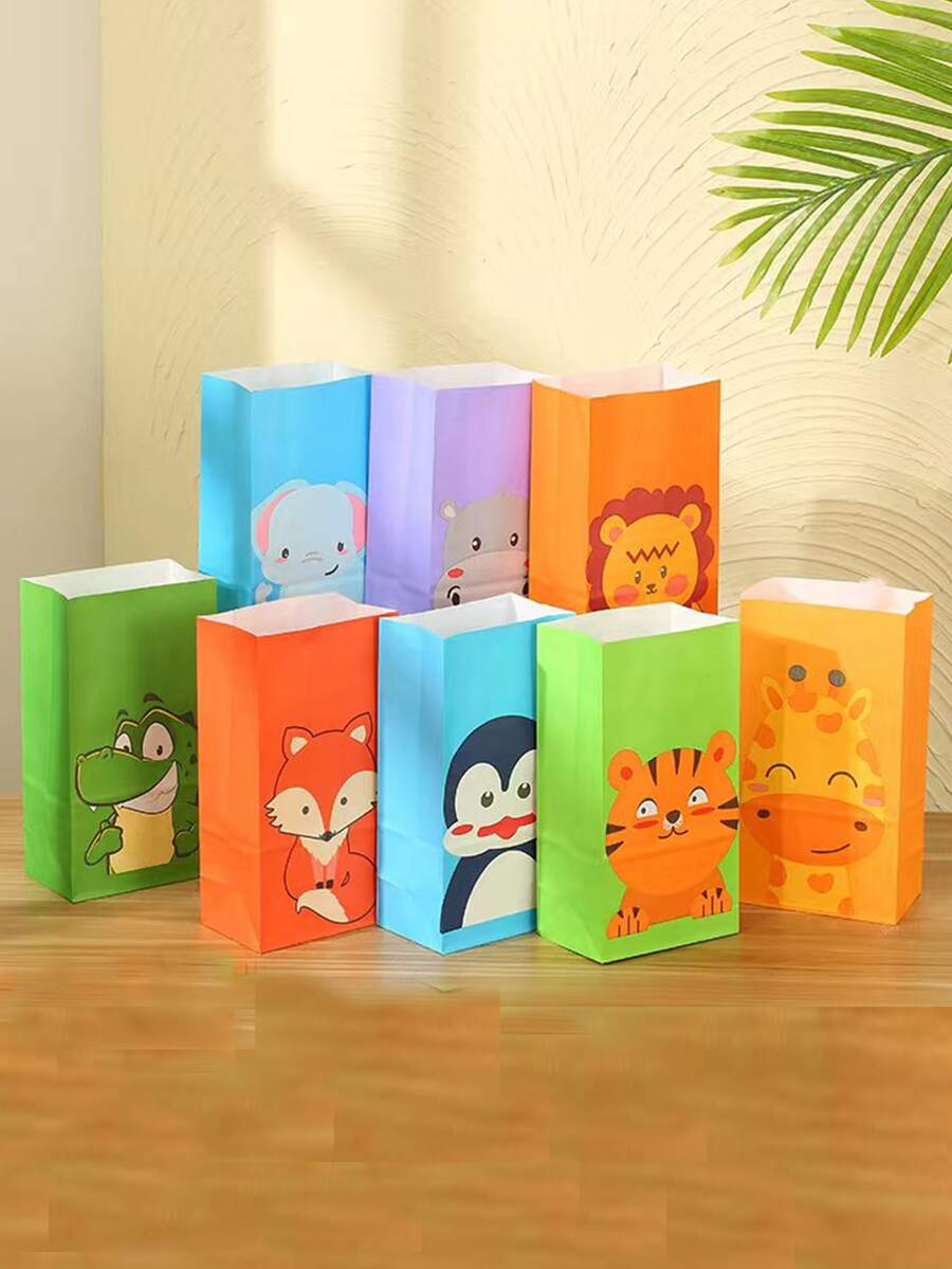 12pcs Cartoon Graphic Gift Bag - Multicolor - View 1