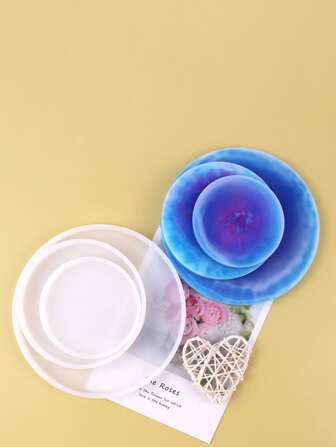 1 个圆形托盘硅胶模具