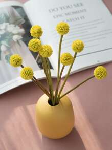 Hoa bồ công anh nhân tạo, Cây hoa bồ công anh nhân tạo dạng bóng, Hoa cúc bóng nhân tạo, Cây bụi hoa nhựa Cỏ giả trang trí tiệc cưới trong nhà ngoài trời tại nhà, sân vườn, ban công, trung tâm tiệc cưới tại nhà, văn phòng, quán cà phê - Màu vàng - Xem 6