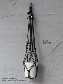 1pc Macrame Plant Hanger Without Pot