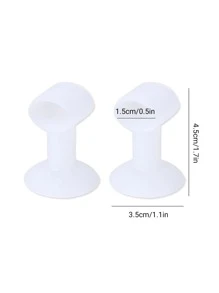 1pc Cản cửa chống va chạm màu rắn - trắng - Xem 3