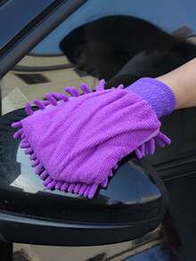 Plush Car Wash Mitt - Purple - View 3