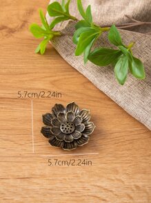1 peça suporte para incenso em forma de lótus - Bronze - Ver 7