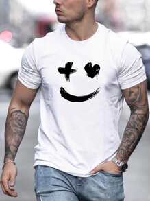 Manfinity Homme Men Cartoon Graphic Tee - White - View 1