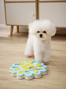 1入組花朵設計寵物漏食玩具