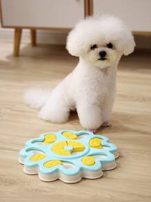 1入組花朵設計寵物漏食玩具