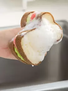 1 pieza Esponja de limpieza con emparedado - Multicolor - Ver 1