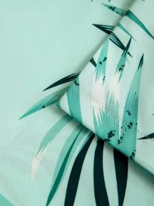 Manfinity RSRT Men Tropical Print One Pocket Front Shirt Without Tee - Mint Green - View 5