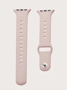 Plain Silicone Watchband Compatible With Apple Watch - Dusty Pink - View 3