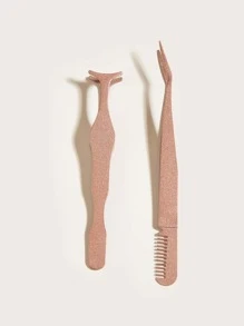 2 cái nhíp lông mi rắn - Hoa hồng vàng - Xem 2