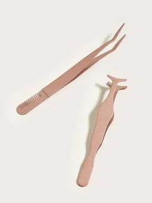 2 cái nhíp lông mi rắn - Hoa hồng vàng - Xem 3