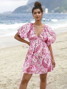 Đầm Dây kéo Paisley Boho - Nhiều màu - Xem 3