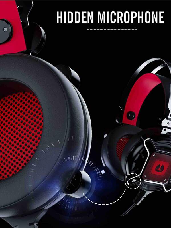 Over Ear Wired Gaming Headset With Hidden Microphone SHEIN USA