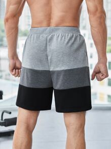 Manfinity Athleisure Manfinity Athleisure Boyfriend Style Men Letter Graphic Colorblock Drawstring Waist Sports Stretchy Shorts Summer Shorts Baggy Shorts Boyfriend Style Men Joggers Jersey Boyfriend Style Men