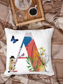 1入組動物和數字圖案靠墊套不附帶墊芯 - 彩色 - 查看 2