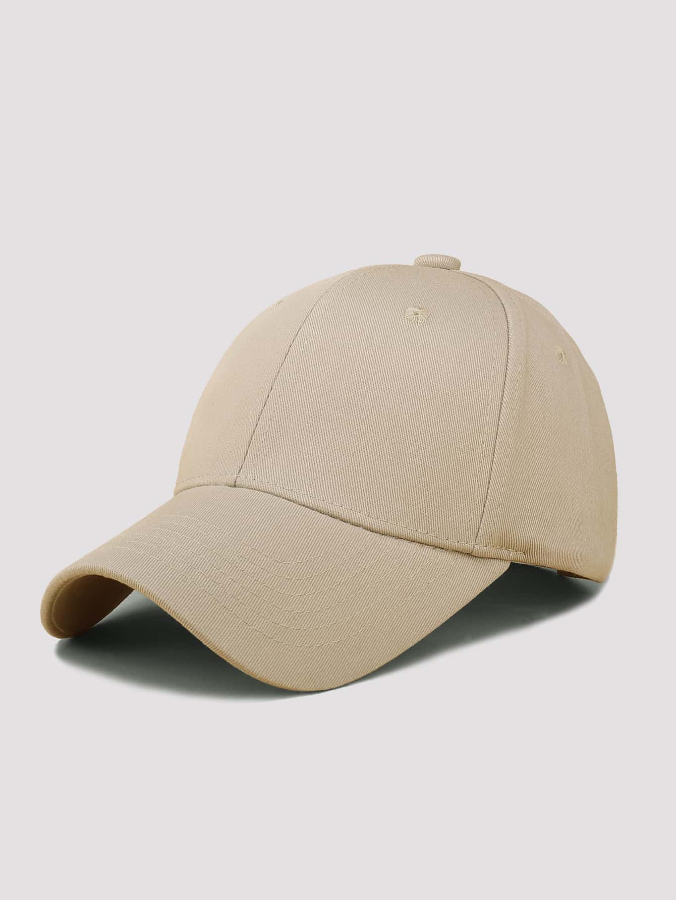 1pc Solid Color Minimalist Fashion Baseball Cap, Suitable For Men And Women, Perfect For Gifts And Daily Wear - Khaki - View 1