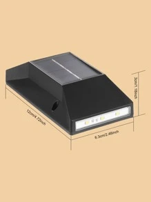Hp-2107黑色梯形led壁燈,帶有6個led【1入組】 - 黃色 - 查看 3