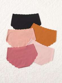 SHEIN Maternidad 5 piezas Bragas ribete en abanico - Multicolor - Ver 2