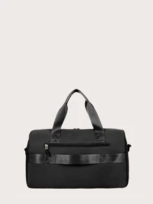 Đồ họa chữ cái Túi Duffel dung lượng lớn Túi du lịch Túi hành lý Túi qua đêm Túi xách tay Túi tập thể dục cho công việc Đồ dùng học tập Đồ dùng học tập cho học sinh - màu đen - Xem 4