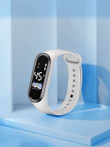 Reloj Electrónico Ovalado - Blanco - Ver 1