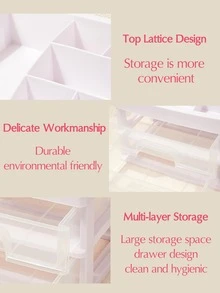 1pc Drawer Cosmetic Storage Box Bag, Room Decor, Bags, Makeup Bag, Vanity, Travel, Make Up Bag, Travel Essentials, Organizer, Storage, Travel Essential, Makeup Organizer, Makeup Bags, Toiletry Bag, Desk Organiser, Cosmetic Bag, Makeup Pouch, Make Up Organizer, Vanity Accessories, Make Up Pouch, Make Up Bags, Jewellery Box, Pouch, Makeup Brush Holder, Brush Holder, Perfume Organiser, Pouch Bag,Gifts For Women,Christmas Gifts,Gift Ideas For Women