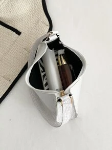 Waterproof,Lightweight,Business Casual Minimalist Crocodile Embossed Bag For Teen Girls Women College Students,Rookies & White-Collar Workers Perfect For Office,College,Work ,Business,Commute, Animal Print Women Bag - White - View 6