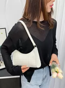 Hoa văn kẻ sọc Cái túi Túi xách tay , Túi đeo vai Tối giản , Giải trí Nhẹ , Có thể mang đi Đối với phụ nữ , & Cổ cồn trắng Công nhân
工人 , Đối với Giáo viên Món quà , Cho cô gái , Đối với Phụ nữ Túi quà tặng , Làm việc , Làm Việc  , Commute , Mua sắm - trắng - Xem 7