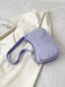 Bolso de pana minimalista para San Valentín - Morado - Ver 2