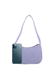 Bolso de pana minimalista para San Valentín - Morado - Ver 7