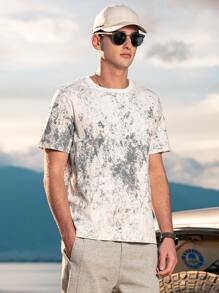 Hombres Camiseta de tie dye - Multicolor - Ver 1