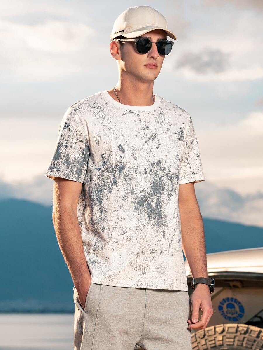 Hombres Camiseta de tie dye - Multicolor - Ver 1