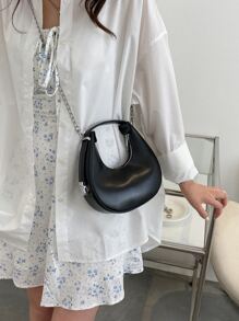 Women Plain Shoulder Underarm Hobos Bags Fashion Casual Waterproof,Lightweight,Business Casual Minimalist Hobo Bag For Teen Girls Women College Students,Rookies & White-Collar Workers Perfect For Office,College,Work ,Business,Commute - Black - View 5