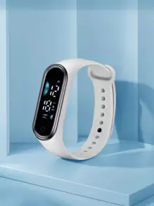 Kids Oval Dial Electronic Watch - White - View 1