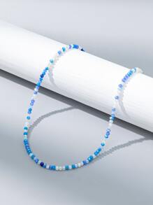 1 pieza de collar de cuentas de cristal multicolor (las cuentas se seleccionan aleatoriamente) - Multicolor - Ver 2