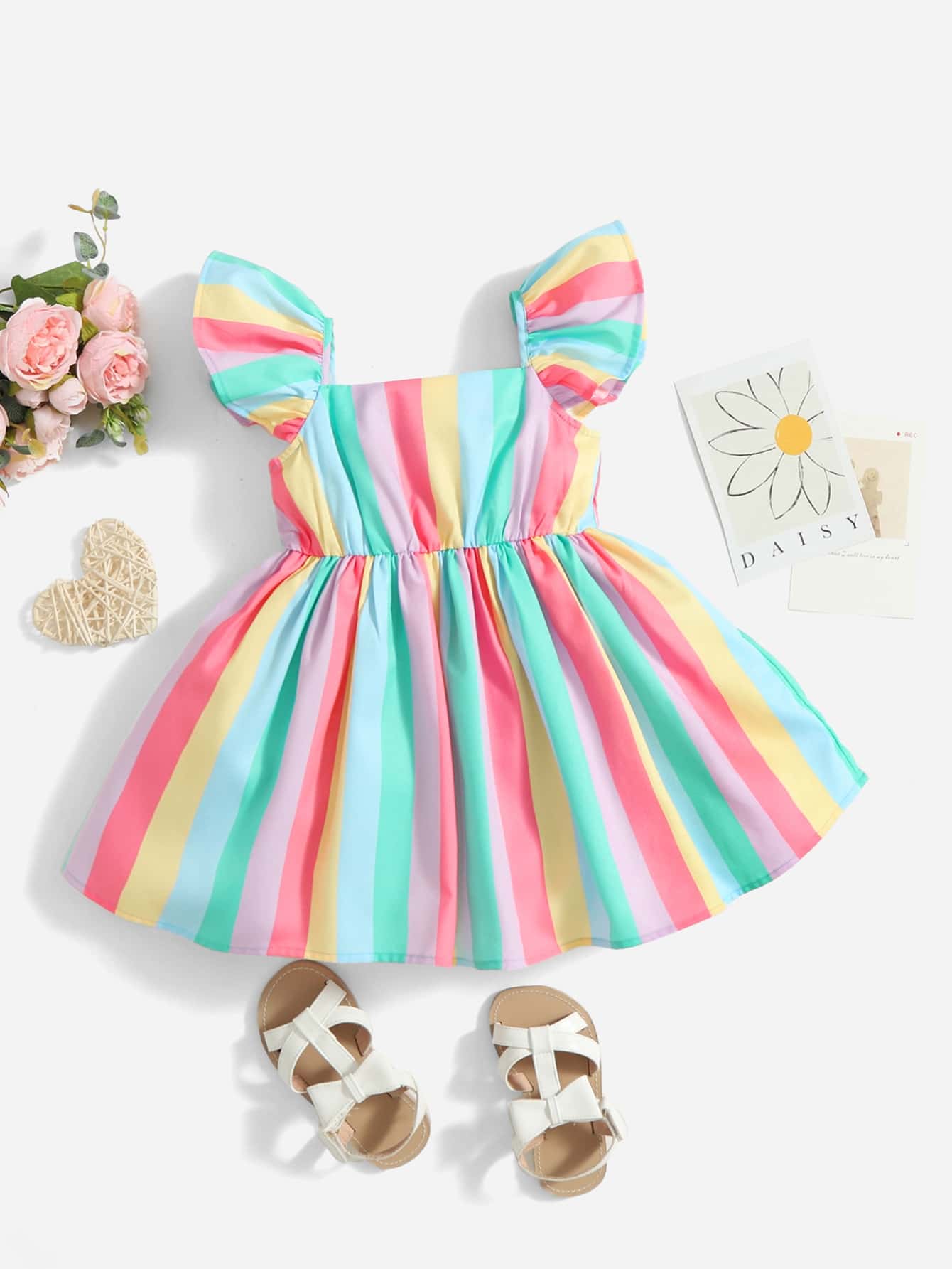 vestido arcoiris shein