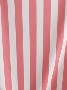 Manfinity RSRT Men Striped & Flamingo Print Shirt & Drawstring Waist Shorts Without Tee - Multicolor - View 6