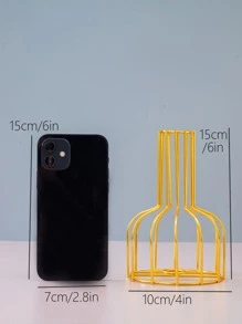 镂空花瓶设计装饰工艺最佳礼物 - 金色 - 查看 3