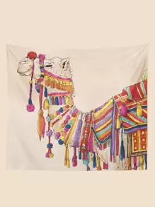 駱駝印花掛毯 - 彩色 - 查看 1