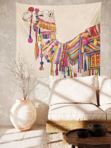 駱駝印花掛毯 - 彩色 - 查看 3